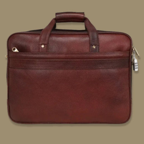 Nakul Genuine Leather Multiple Pocket Laptop Bag Mozri